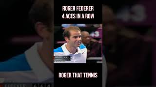 Federer Hits 4 Aces In A Row! #shorts