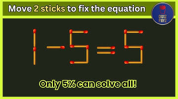 One tiny move, big brain win. Solve it! (Matchstick Puzzles) #maths #matchstickpuzzle #iqtest #quiz