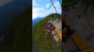 Extreme canyon swing in Colombia! #shorts