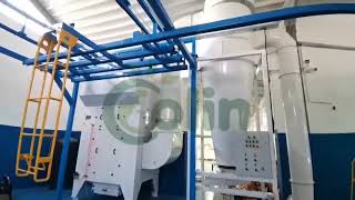 Italy semi automatic powder coating line running