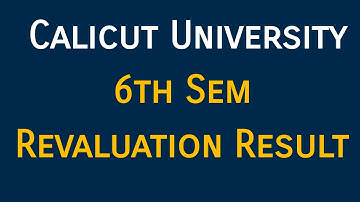 6th Sem Revaluation Result| Calicut University
