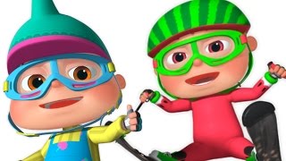 Five Little Babies Skiing On Snow 5 Little Babies Nursery Rhymes For Babies