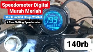 COD Speedometer digital steam takometer Fuel meter odometer Digital aksesories Motor 7 warna Caferacer Japstyle Benelli W 175