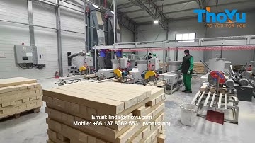 Pressed Wood Pallet Block Production Line Site in Romania