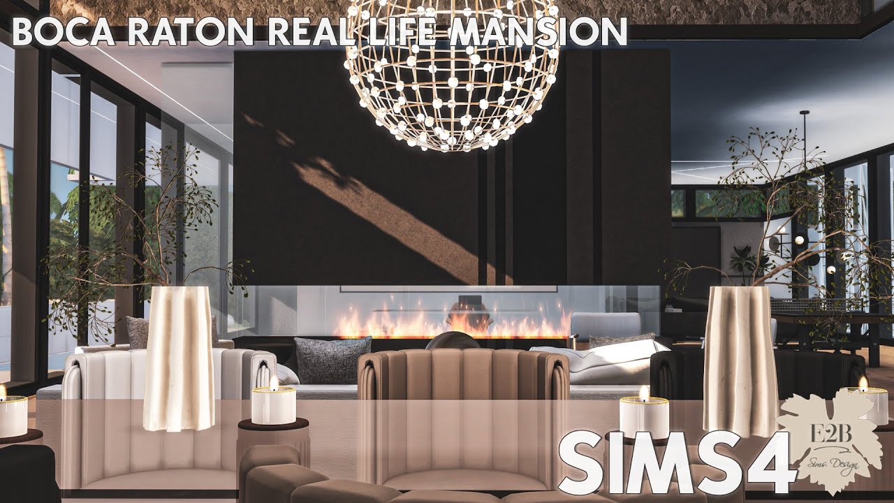BOCA RATON REAL LIFE MANSION+NEW CC SET| Sims 4 CC Speed Build | DOWNLOAD LINK (TRAY+CC+CC LINKS)