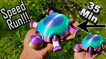 Tinkercad Speed Run Challenge!!! Articulated Turtle Model! WOW!