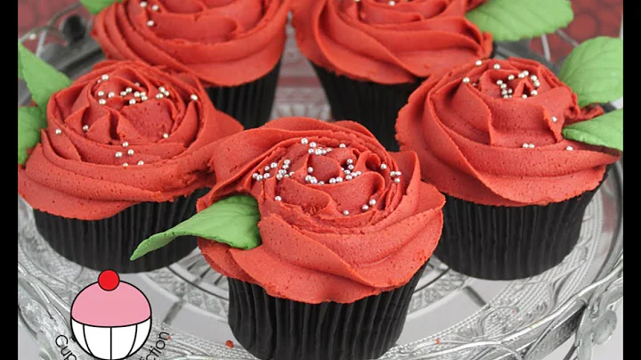 Rose Cupcakes! Decorate Buttercream Rose Swirl Cupcakes - A Cupcake Addiction How To Tutorial