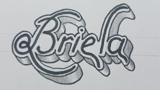 How To Draw 3D Calligraphy Name For Beginners Easy Drawing Art On Paper Step By Step 57