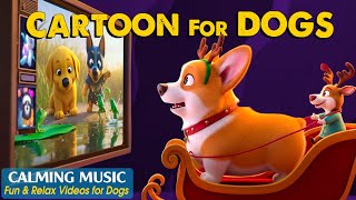 Dog Cartoon Anti-Anxiety Videos To Keep Dogs Relaxed All Day Home Alone Dog Tv & Relaxing Music