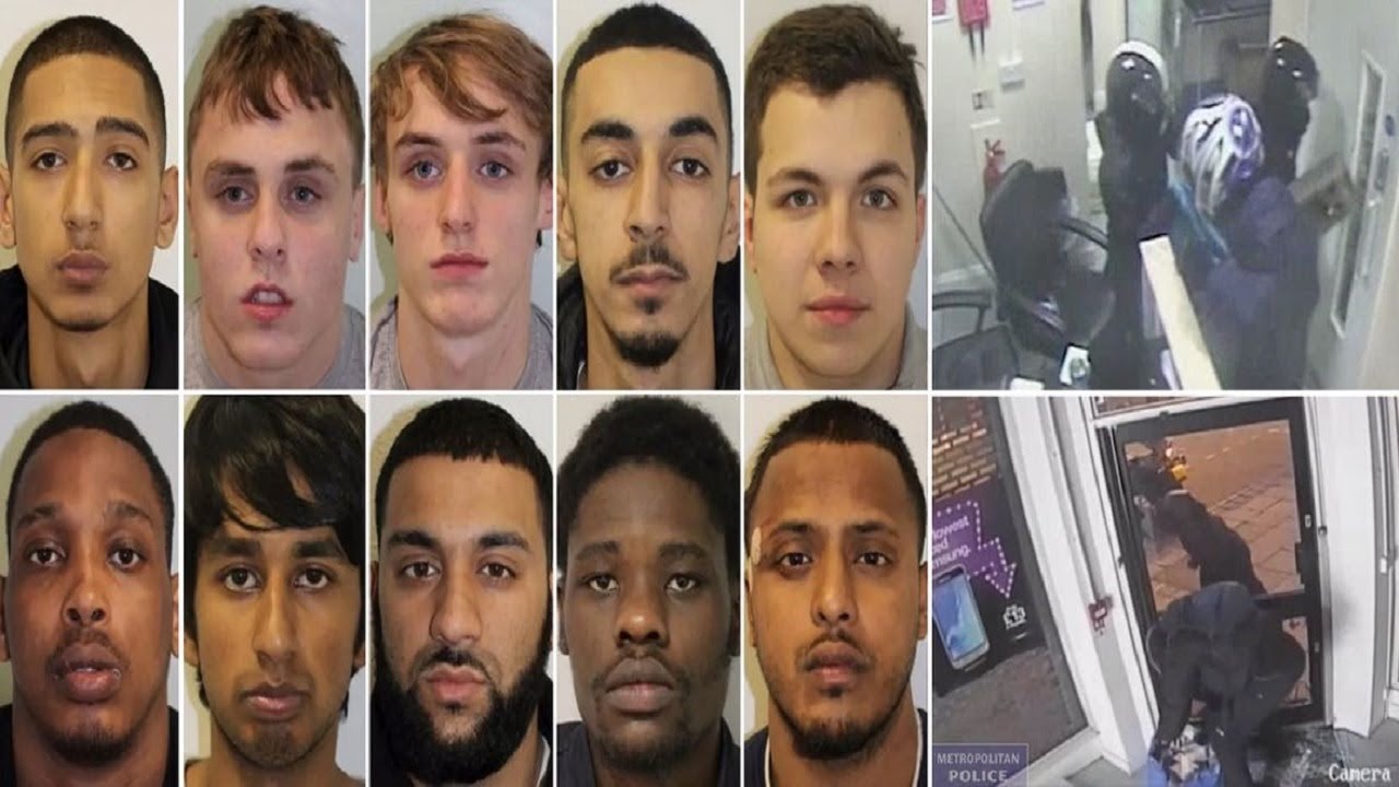 Moped "smash and grab" gang found guilty of 17 burglaries - CCTV - YouTube