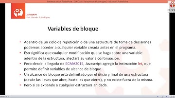 Curso Javascript U1·28 - Variables de bloque: LET