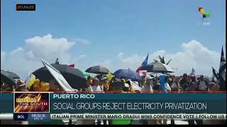 Thousands of Puerto Ricans protest against contract with energy company Luma