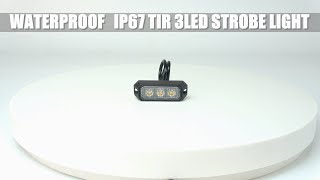 Waterproof IP67 Slim Profile Surface Mount TIR3 LED Strobe Light LED-GRT-003R from GOLDEN SECURITY