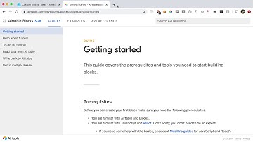 Getting Started with Airtable Custom Blocks development