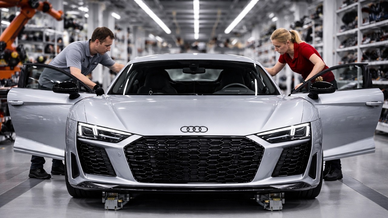 Audi R8 Production - Hand-Built Supercar's Final Assembly Line - YouTube