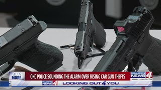 OKC Police sounding the alarm over rising car gun thefts