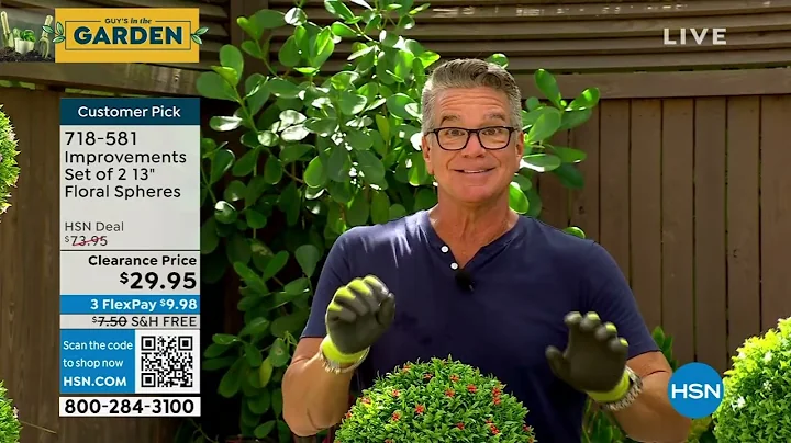 Improvements Set of 2 13" Floral Spheres