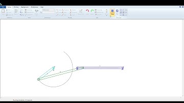 Simulation of slider crank mechanism using linkage software.