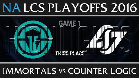 IMT vs CLG G1 Highlights, NA LCS 3rd Place Playoffs Summer 2016, Immortals vs CLG Game 1