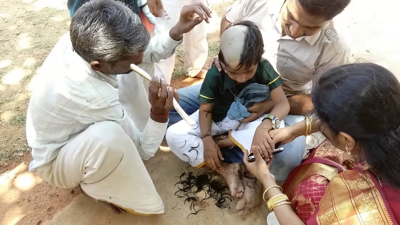 Vighnesh head tonsure ( mottai ) YouTube