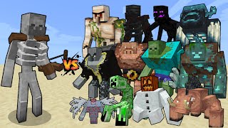 Mutant Skeleton vs Mutant Creatures in Minecraft - Epic Mob Battle!
