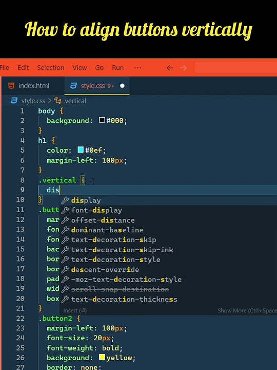 how to align buttons vertically in html and css #coding #programming# ...