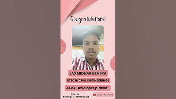 Student Successfully Placed | Java Full Stack Development | Jspiders Marathahalli | Laxmidhar Behera