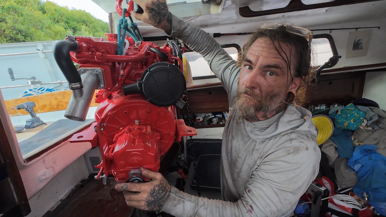 ⁣Completing the Install of my New Beta 20 Diesel Engine in Phuket Thailand