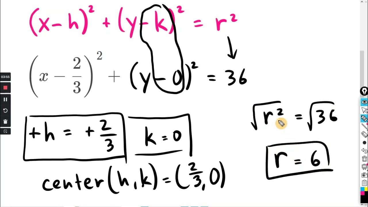 Features of a circle from its standard equation Khan Academy YouTube