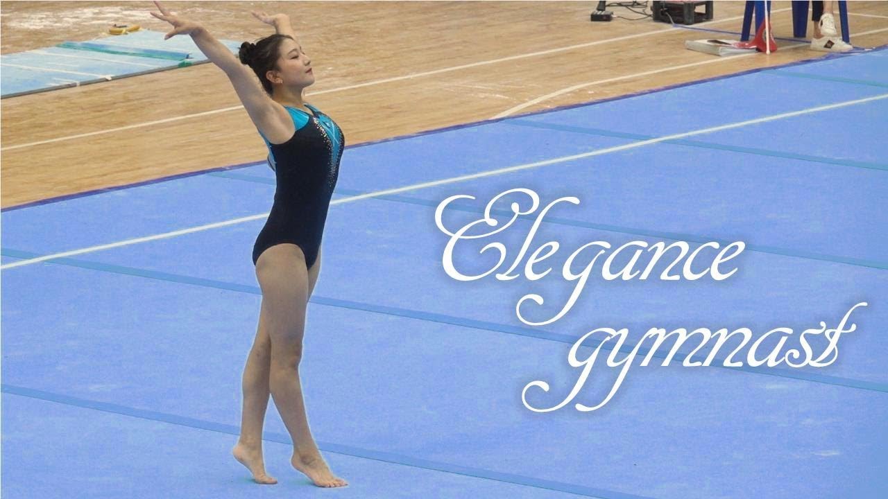 전국 체조대회 여대부 개인전 결승 경기 중