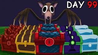 Using Only Chests To Survive 99 Nights In The Forest