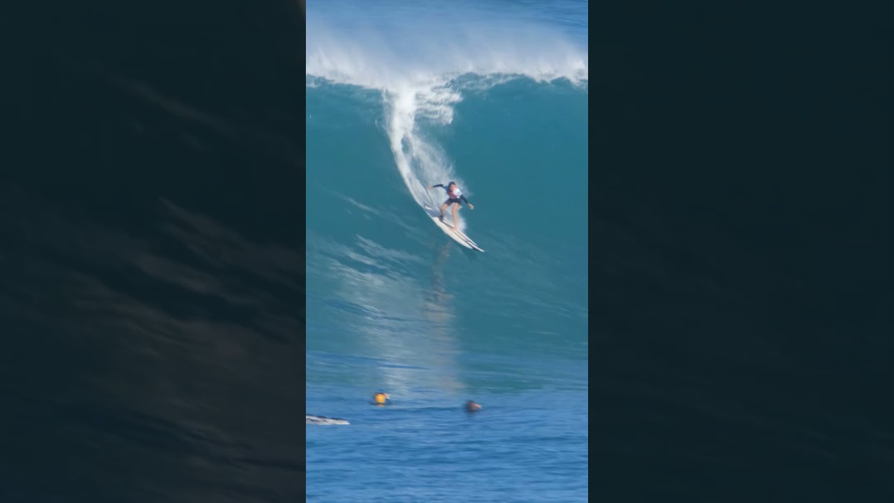 Charging XL Waimea on a single fin! 