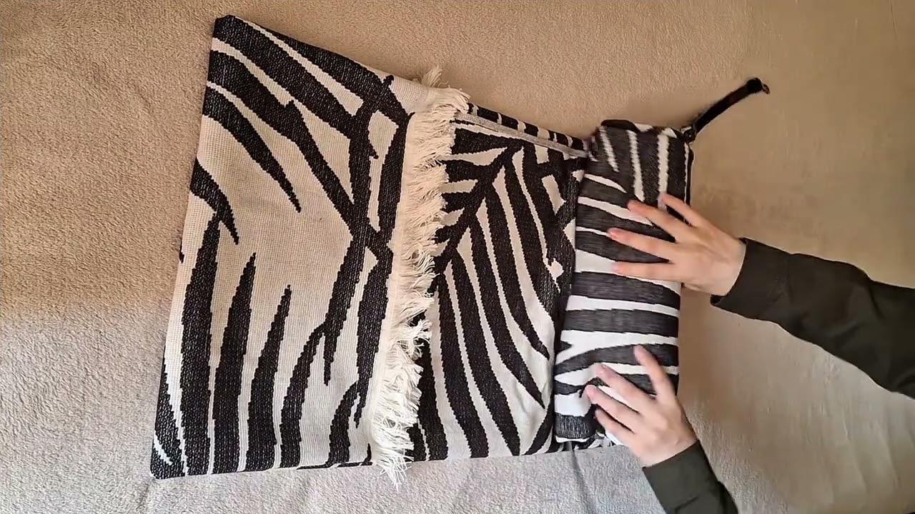 How to Turn a Beach Towel Into a Tote Bag 🏖 | Easy No-Sew Folding Hack for Travel & Summer