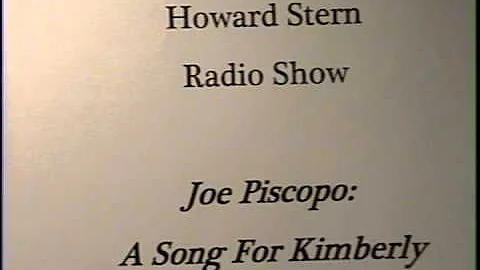 Howard Stern Radio Show - Joe Piscopo's Song For K...