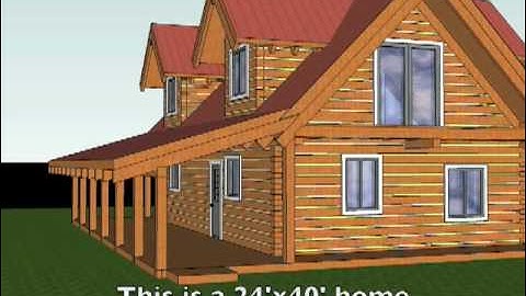 Walk through 3D Model of EcoLog Log Home