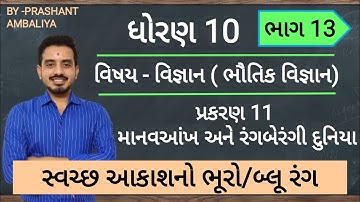 STD 10 SCIENCE CH 11 | માનવઆંખ અને રંગબેરંગી દુનિયા | STD 10 SCIENCE CHAPTER 11 | MATHSWITHPRASHANT