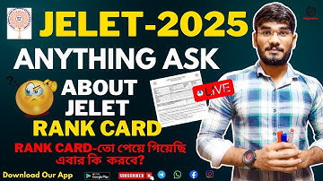 JELET 2025 Anything Ask🔥about JELET Rank Card | A-Z #jelet2025 #rankcard #jelet #wbjelet#rank
