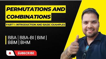 Permutations and Combinations - Part #1