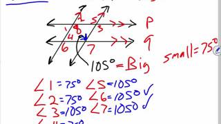 Geometry 3.2 Parallel and Transversal Lines Example 3