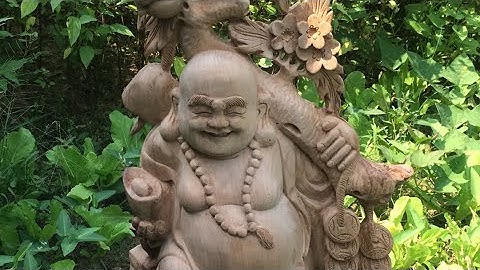 Siêu phẩm di lặc nhị phúc vác đào gỗ ngọc am siêu thơm vừa xuất xưởng