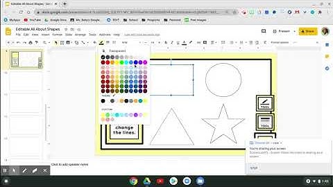Teaching Kids Google Slides Skills - Shape Border Color and Weight