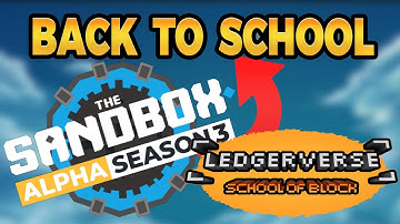The Sandbox Alpha Season 3: BACK TO SCHOOL Quest LEDGERS SCHOOL OF BLOCK SPEED RUN #shorts