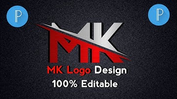 M K logo design on android phone | Mk Logo in pixellab | pixellab tutorial