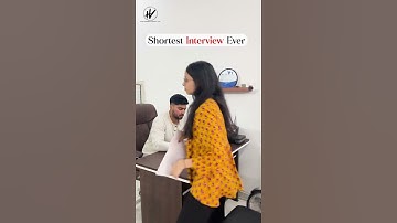 😱 The shortest interview EVER 🕒✨