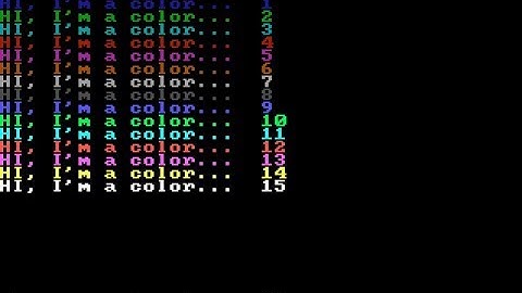 QBasic - Colors