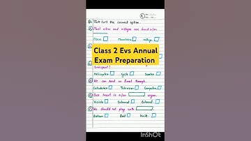 Class 2 Evs Annual Exam Paper|Class 2 Evs Worksheet #shorts #evs #exam #class2 #cbse  #evsworksheet