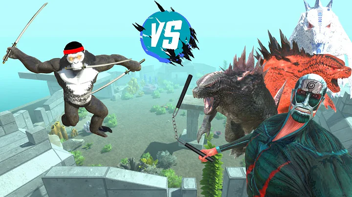 Angry Kong vs Evolved Godzilla and Colossal Titan AOT - ARBS