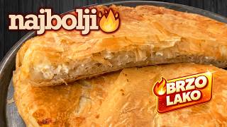 🔥Burek sa sirom na najlakši način 🔥 sa gotovim korama, bez komplikacija, a ukus kao iz pekare!
