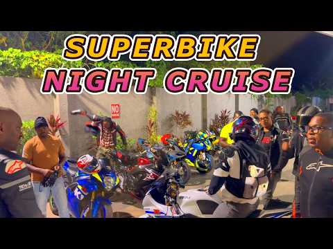 20 Superbikes on the Darkest Highway in the country! BOASY BIKERS   Tallman Night Cruise Part 1 !