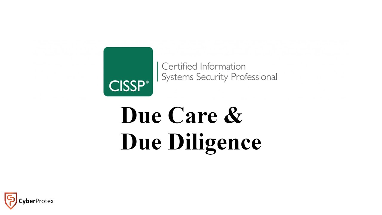Due Care & Due Diligence CISSP Boot Camp YouTube